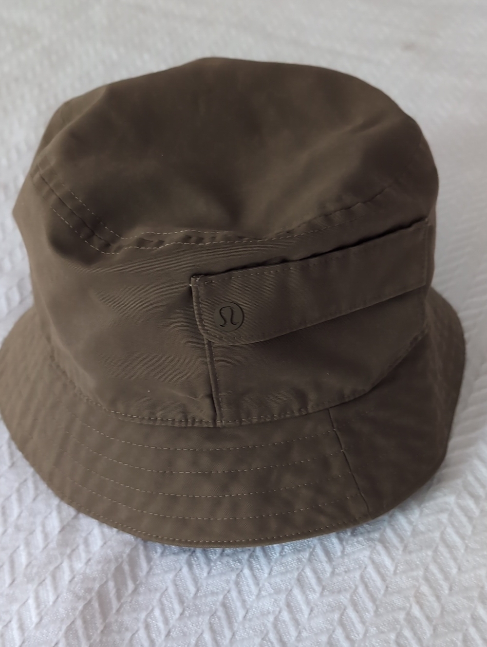 Lululemon Olive Green Bucket Hat Cotton Blend Lined Khaki Cargo Medium Large